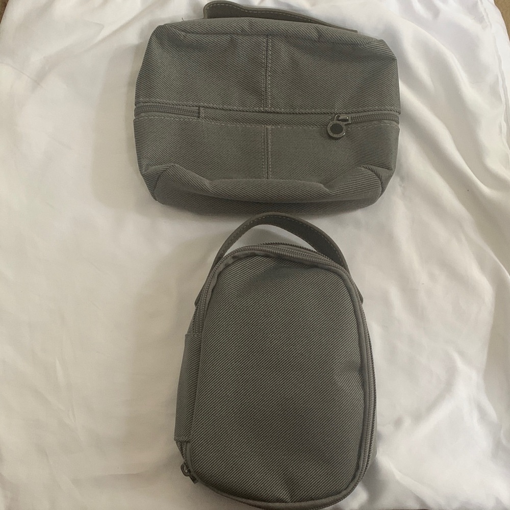 Bulgari Gray Toiletry Bag Set for Men